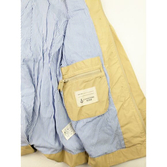 Lands' End Khaki Trench Coat - Picture 4 of 5